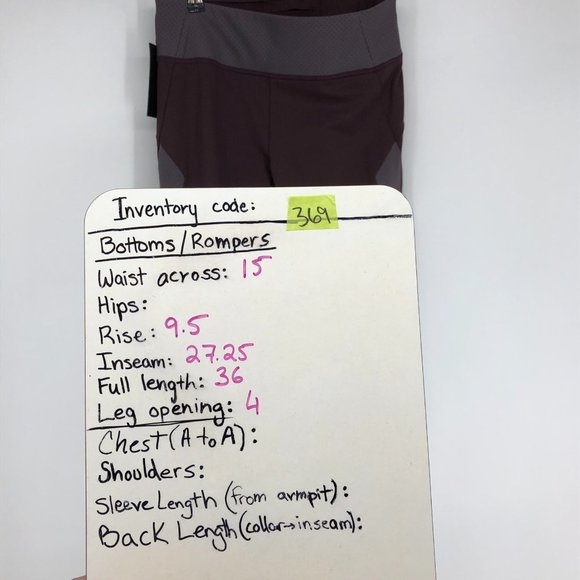 Ryu Mauve NWT Two Tone Tough Perforated Tight Leggings Matoon size M - Picture 10 of 12